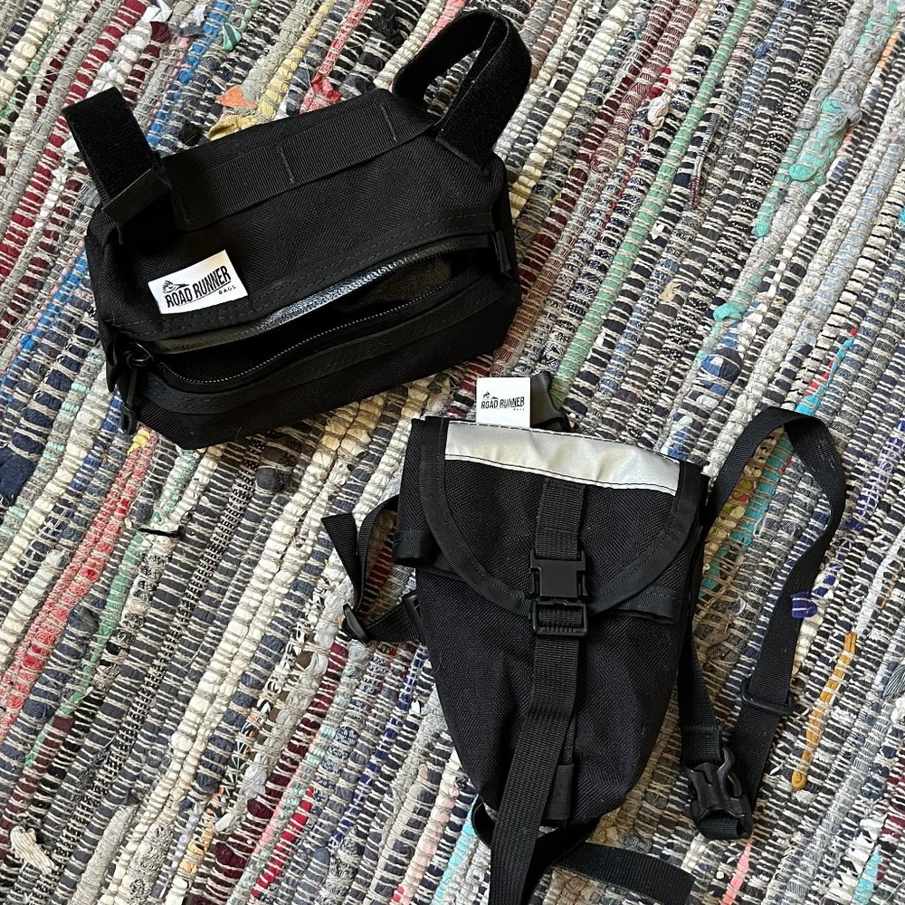 Set of Two (2) Rode Runner Cycling Bags: The Burrito Bag and The Drafter Bag